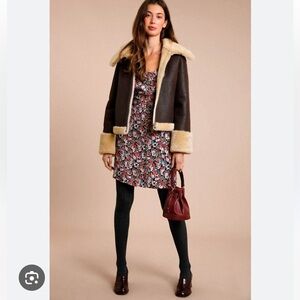 Rouje Emilia Long Sleeve Floral Mini Dress with Belt FR36